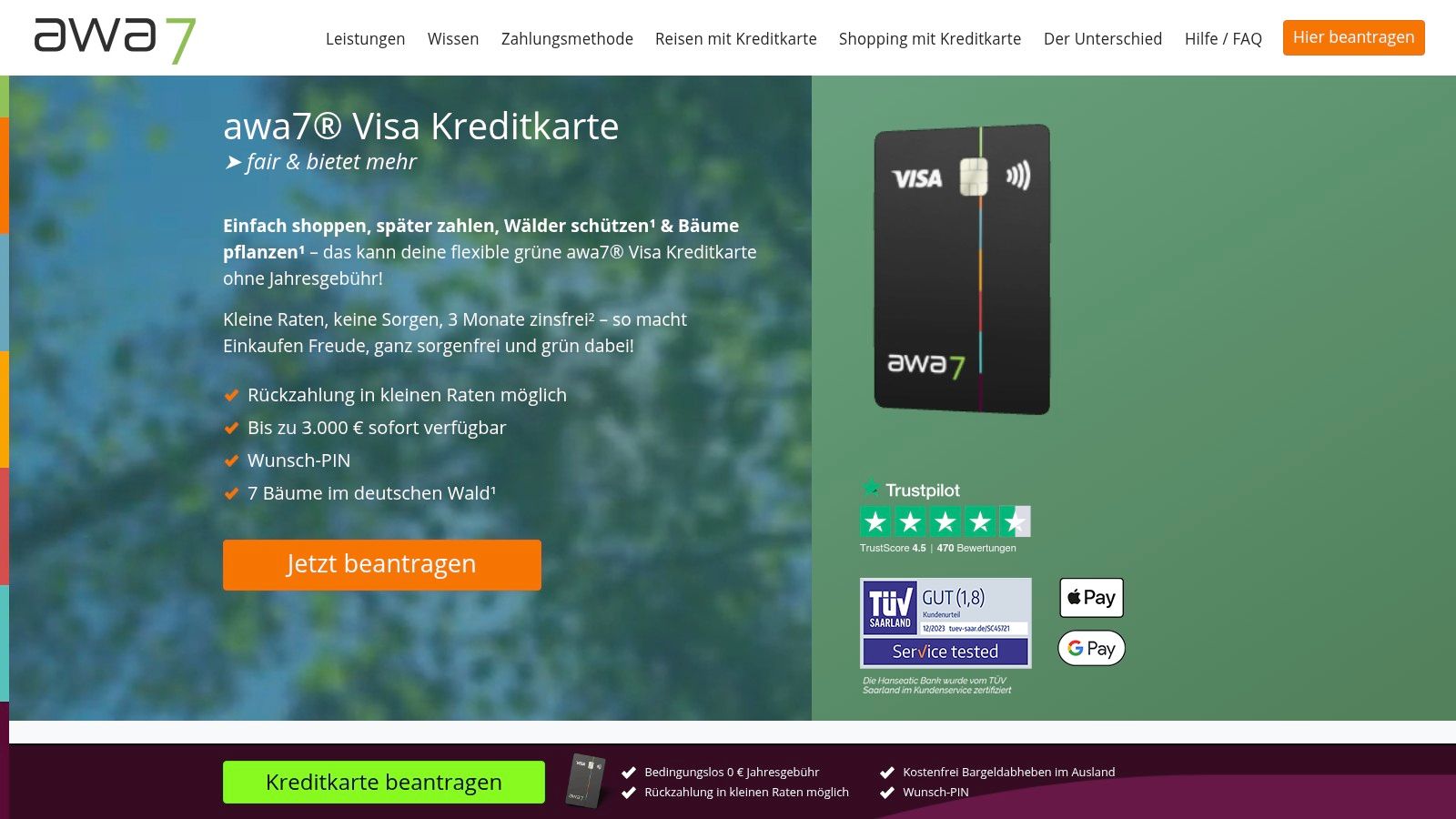 awa7® Visa Kreditkarte