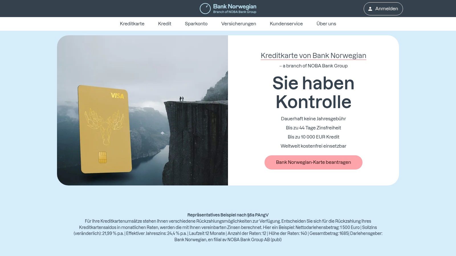 Bank Norwegian Visa