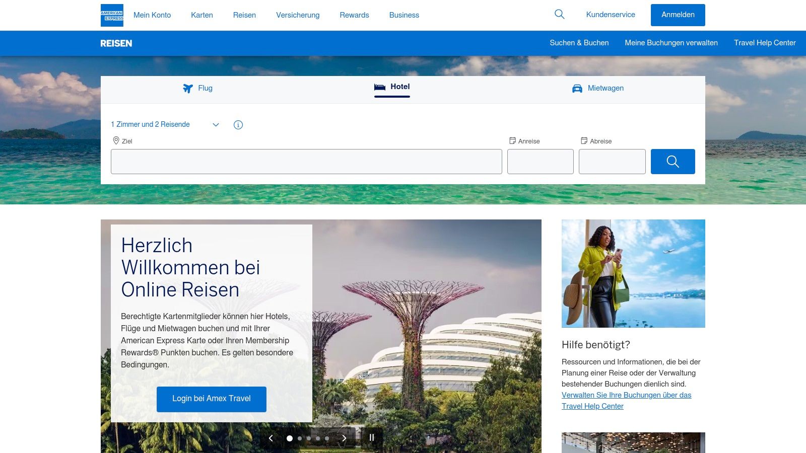 American Express Reisen (DE) – Fine Hotels + Resorts, The Hotel Collection, IAP