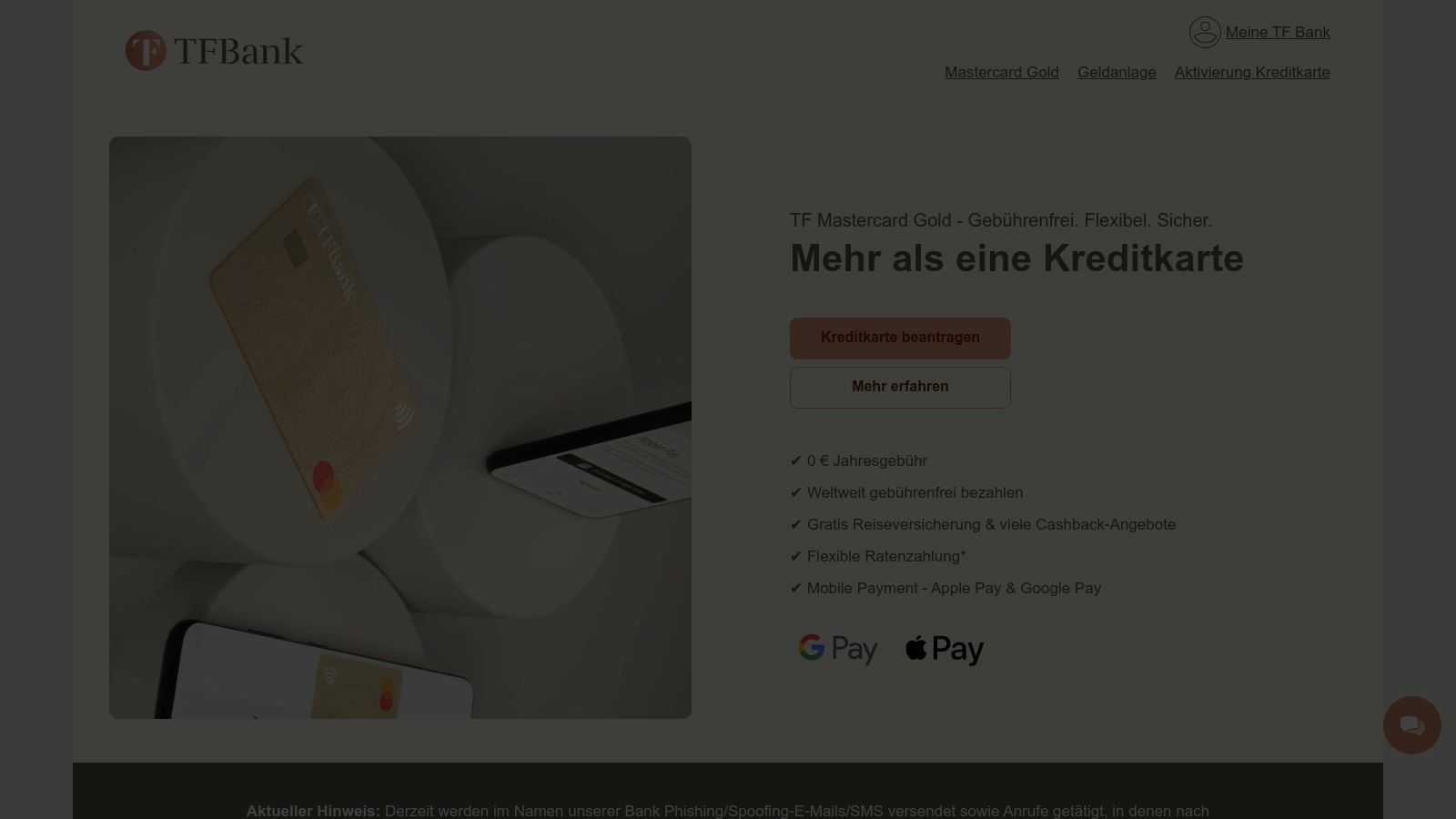 TF Bank Mastercard Gold