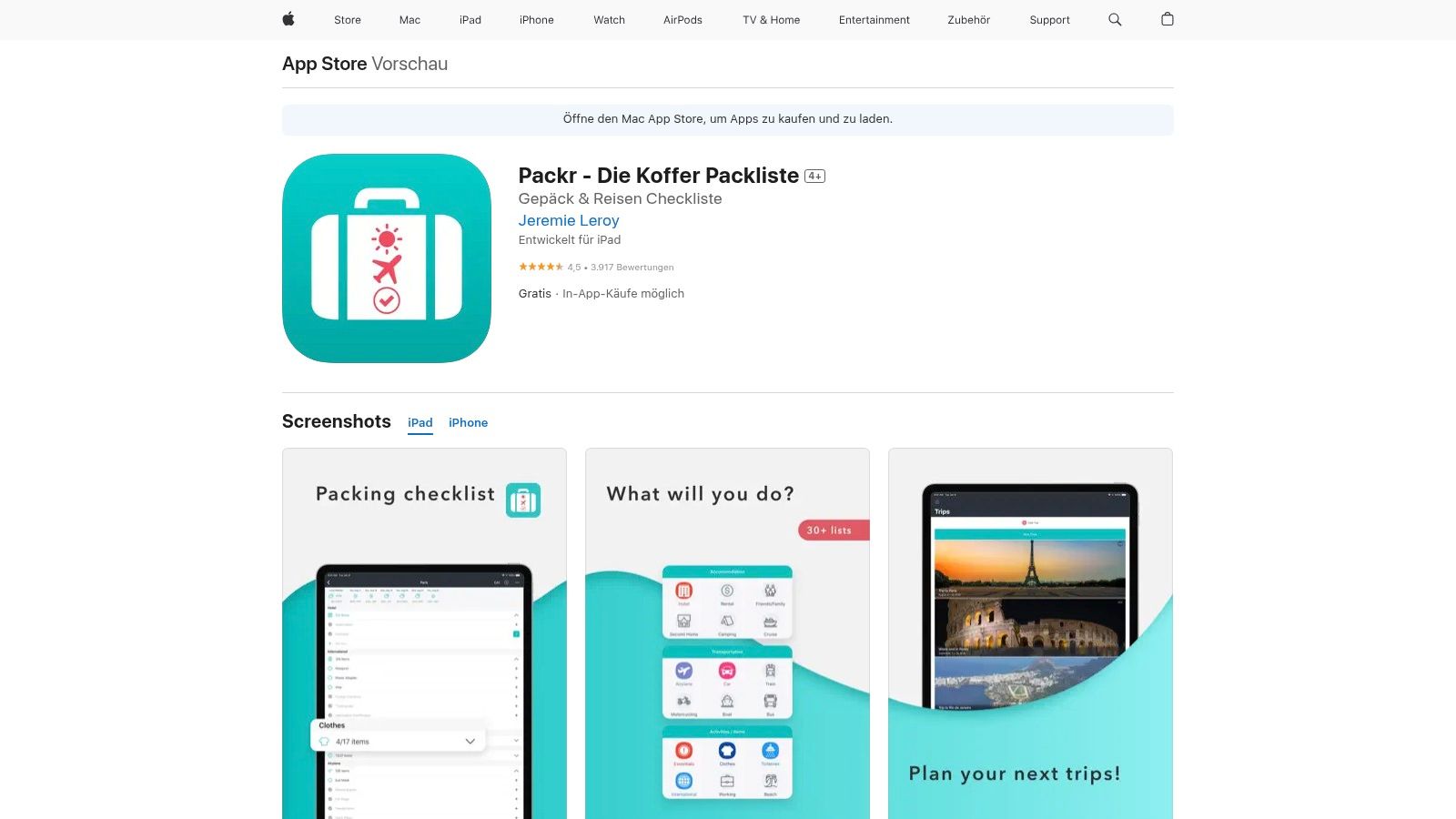 Packr – Die Koffer Packliste