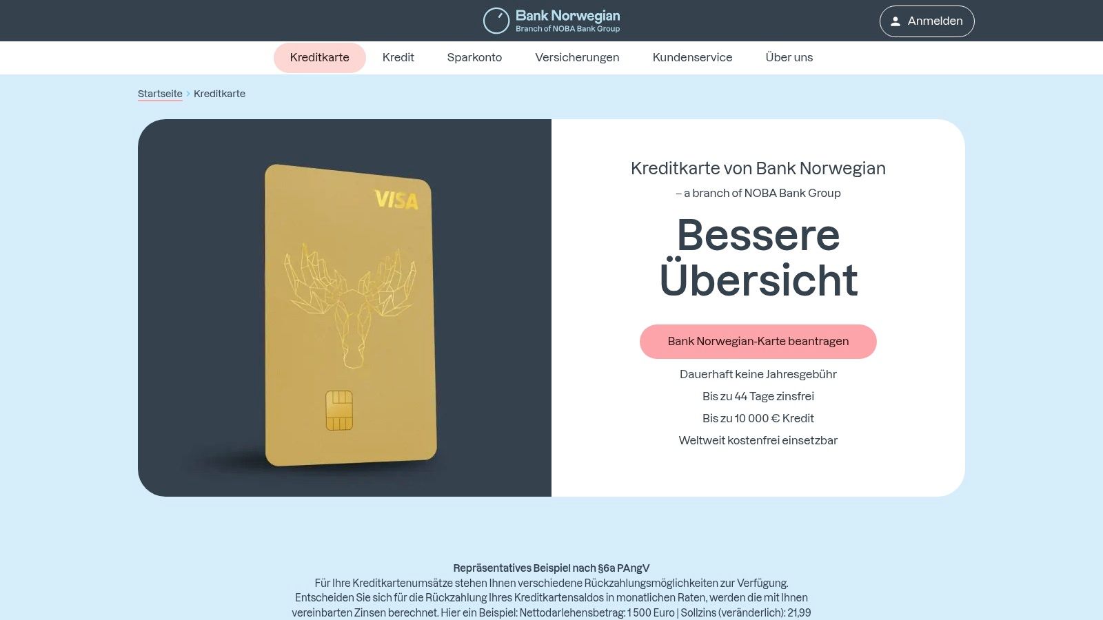 Bank Norwegian Visa