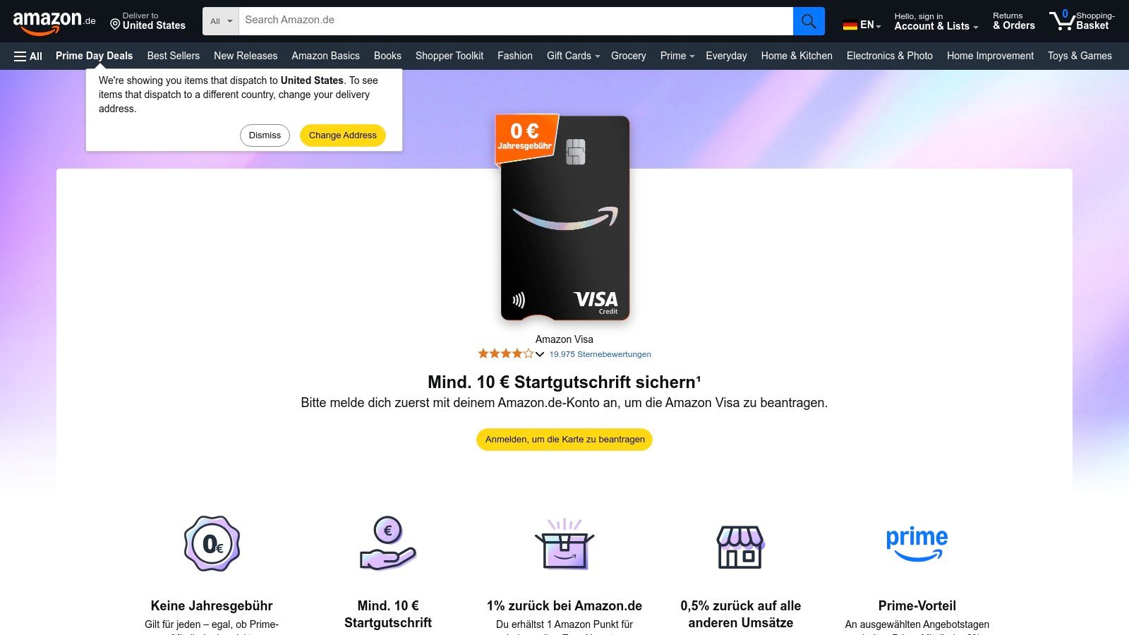 Amazon Visa Kreditkarte