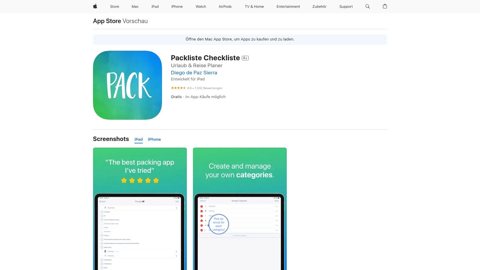 Packliste Checkliste Pro