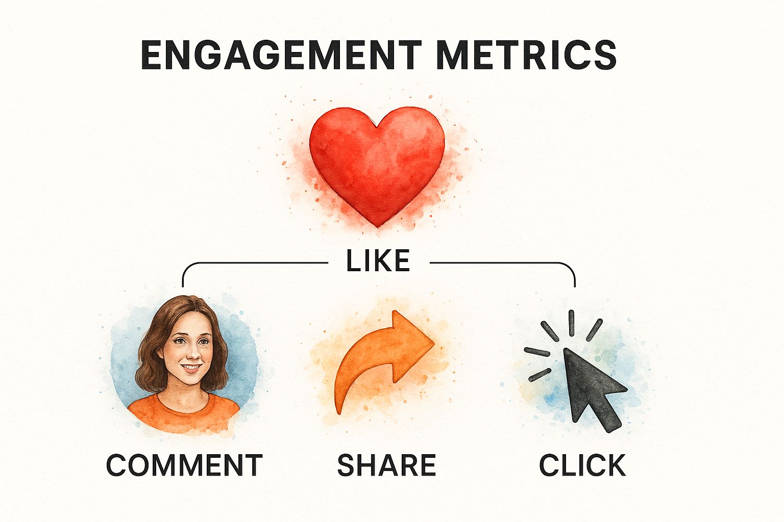 Infographic about social media engagement metrics
