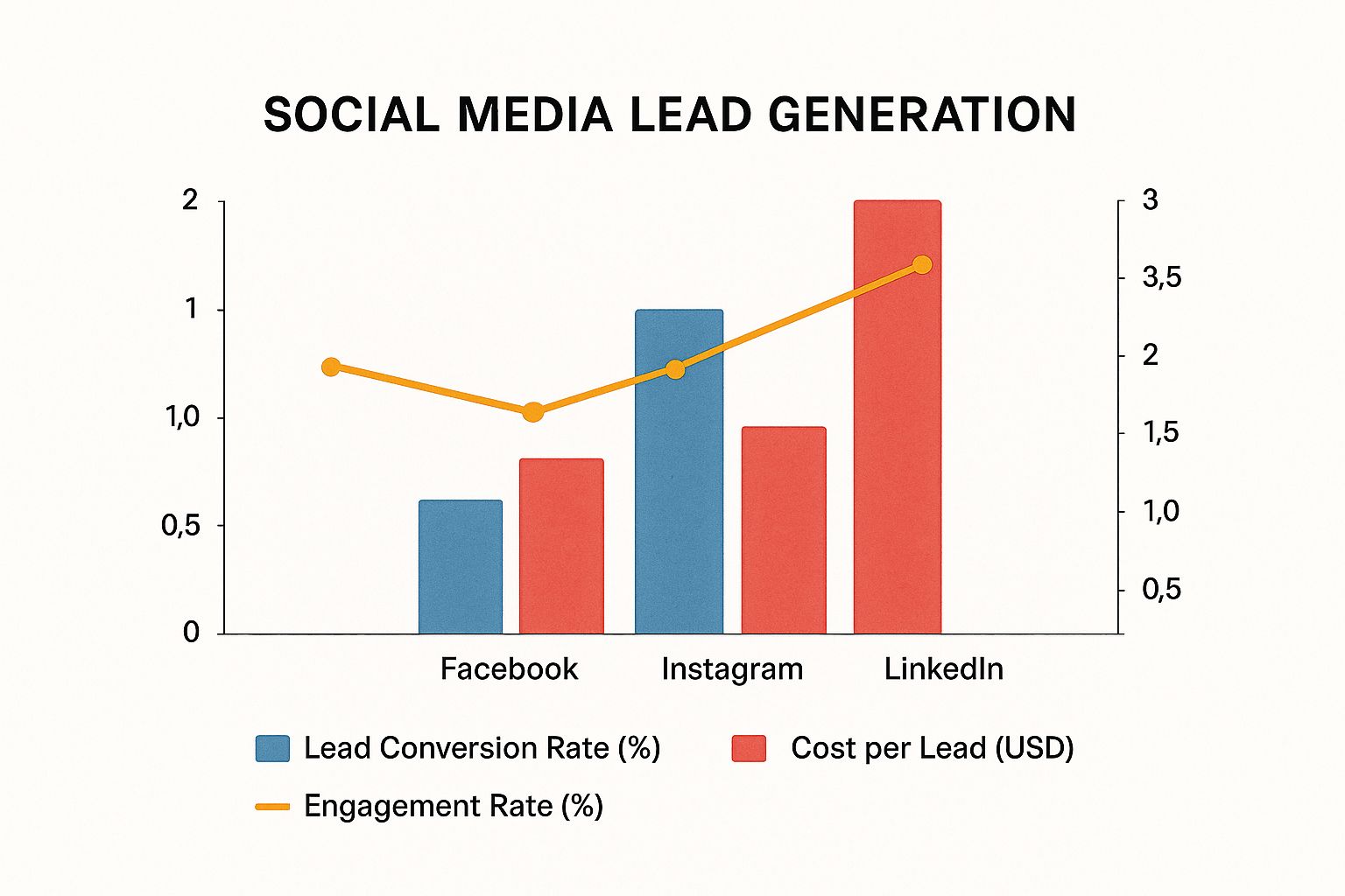 Infographic about social media lead generation