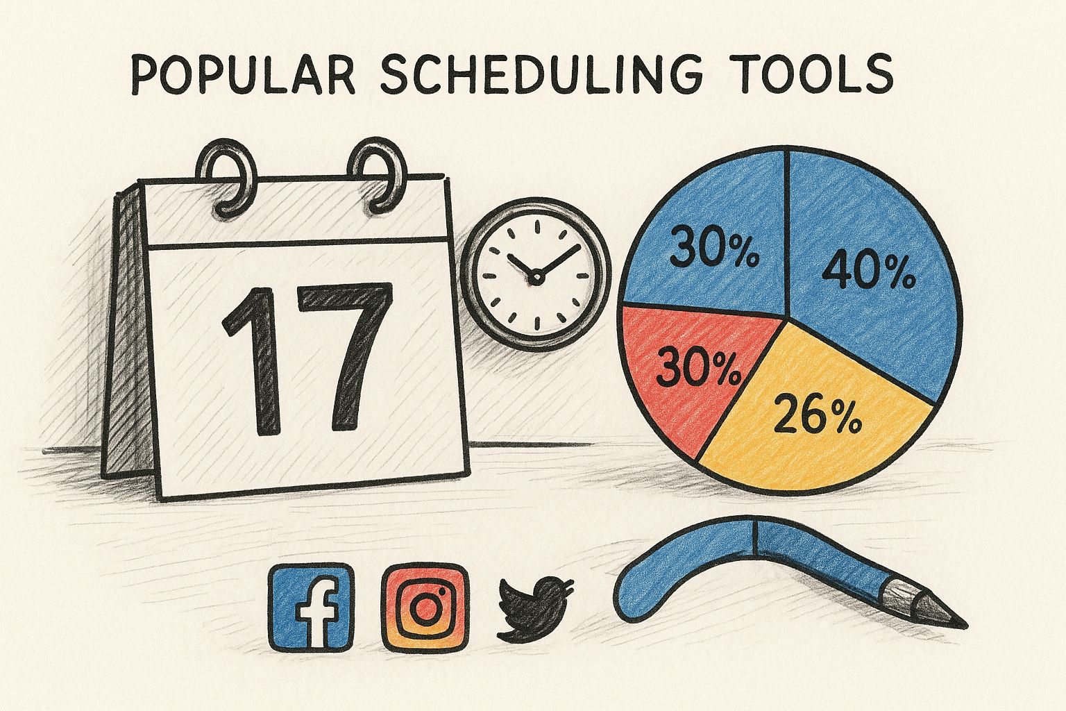 Infographic about how to schedule social media posts