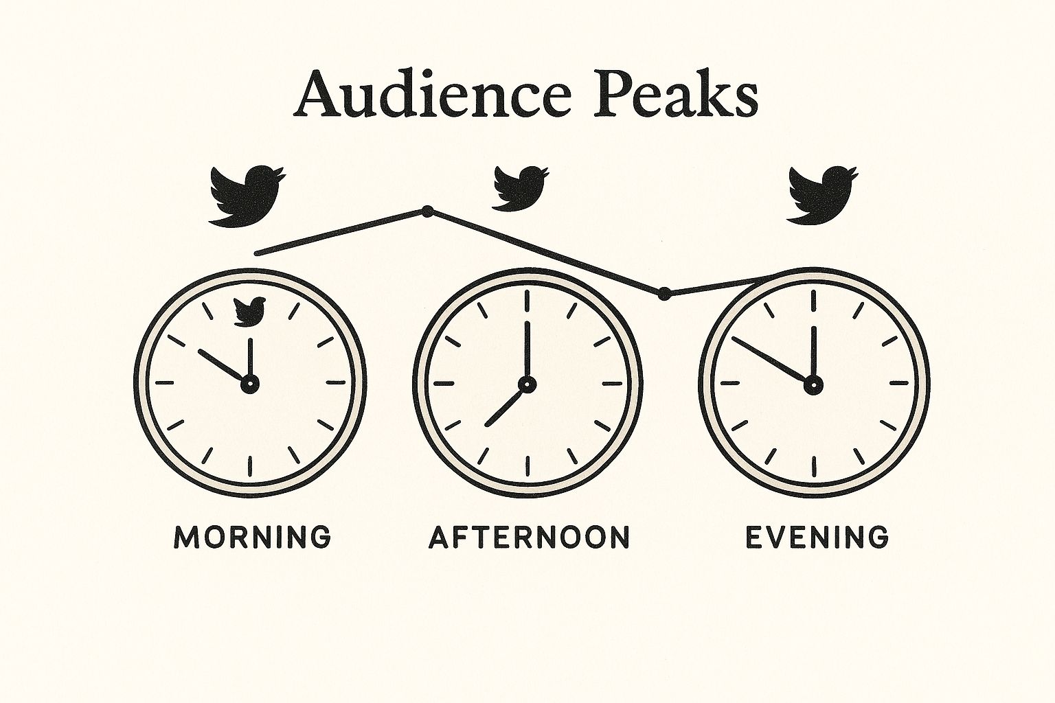 Infographic about optimal time to tweet