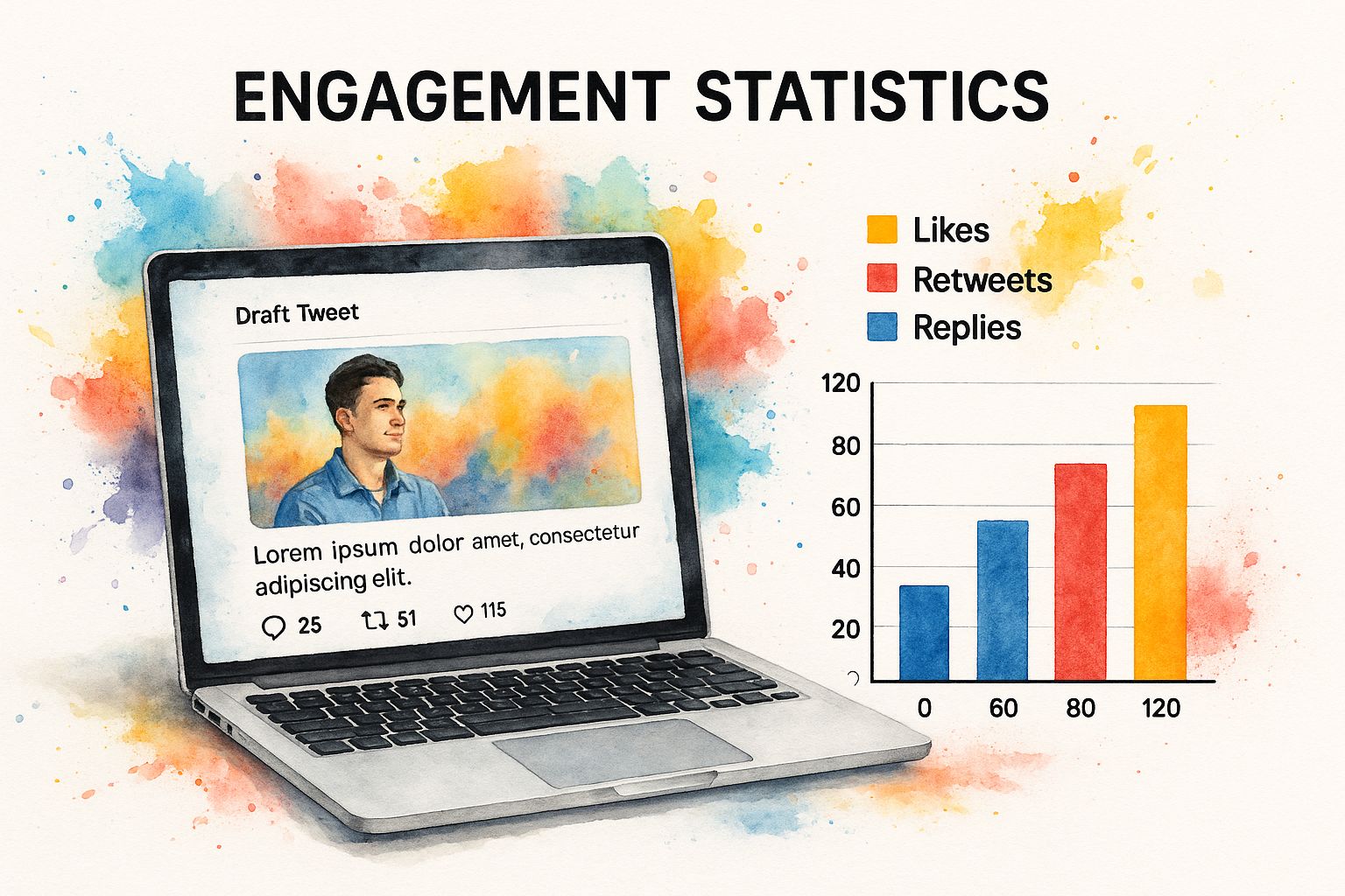 Infographic showing how a combination of compelling text and visuals can create an engaging tweet that drives interaction.