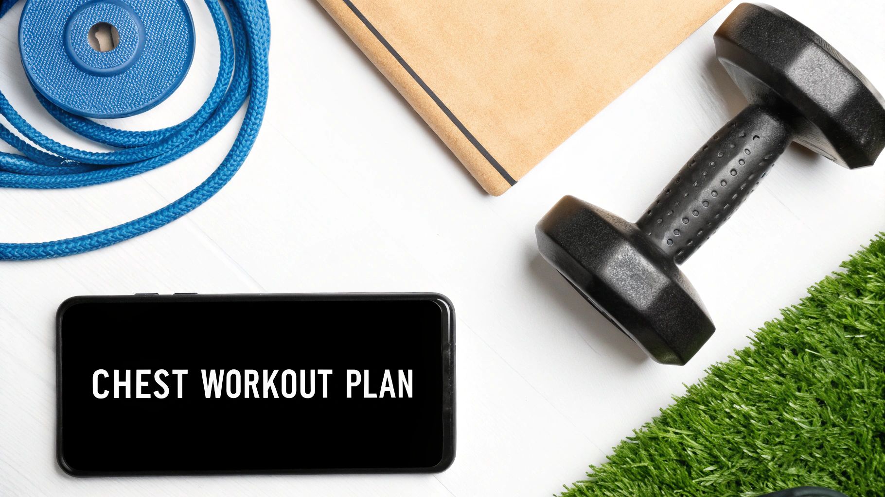 A person working out at home, focused on their chest workout.