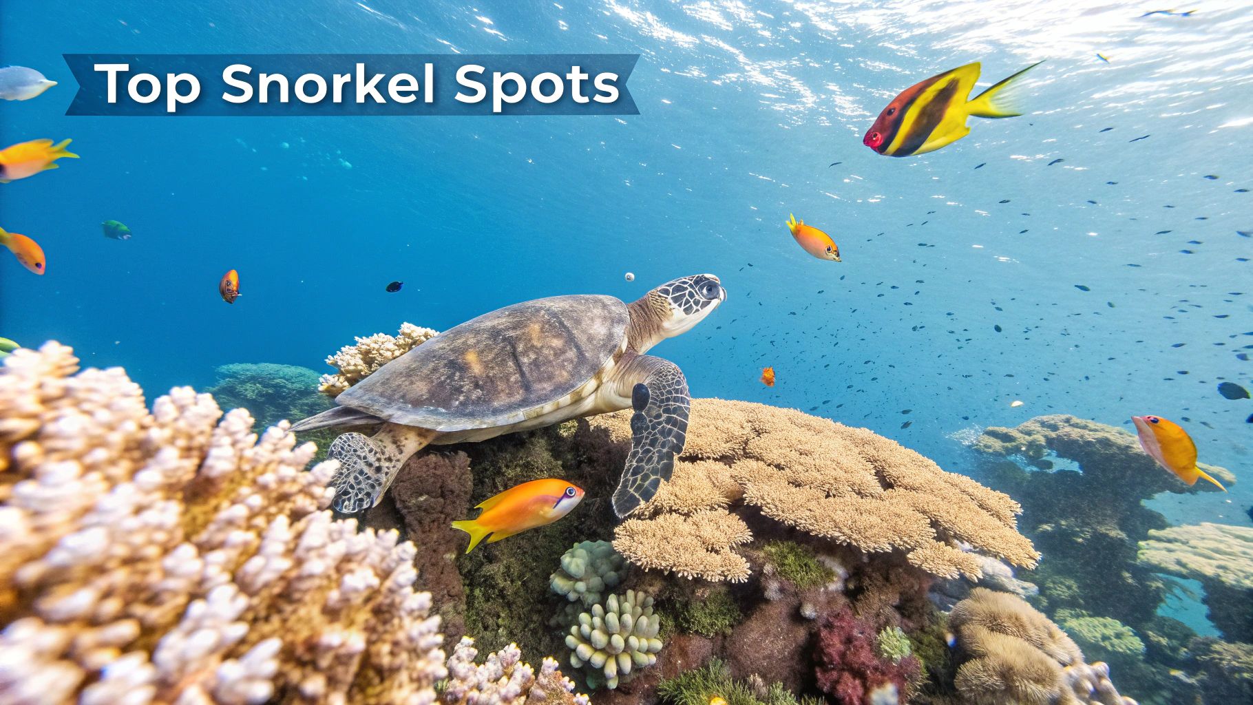 A vibrant coral reef teeming with fish in Marathon, FL.