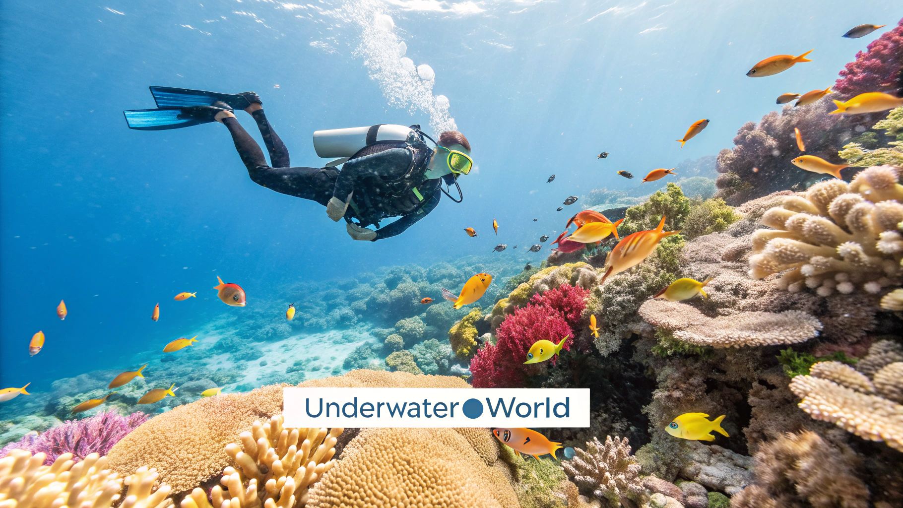 A vibrant underwater scene with colorful coral and fish while snorkeling in Marathon, FL