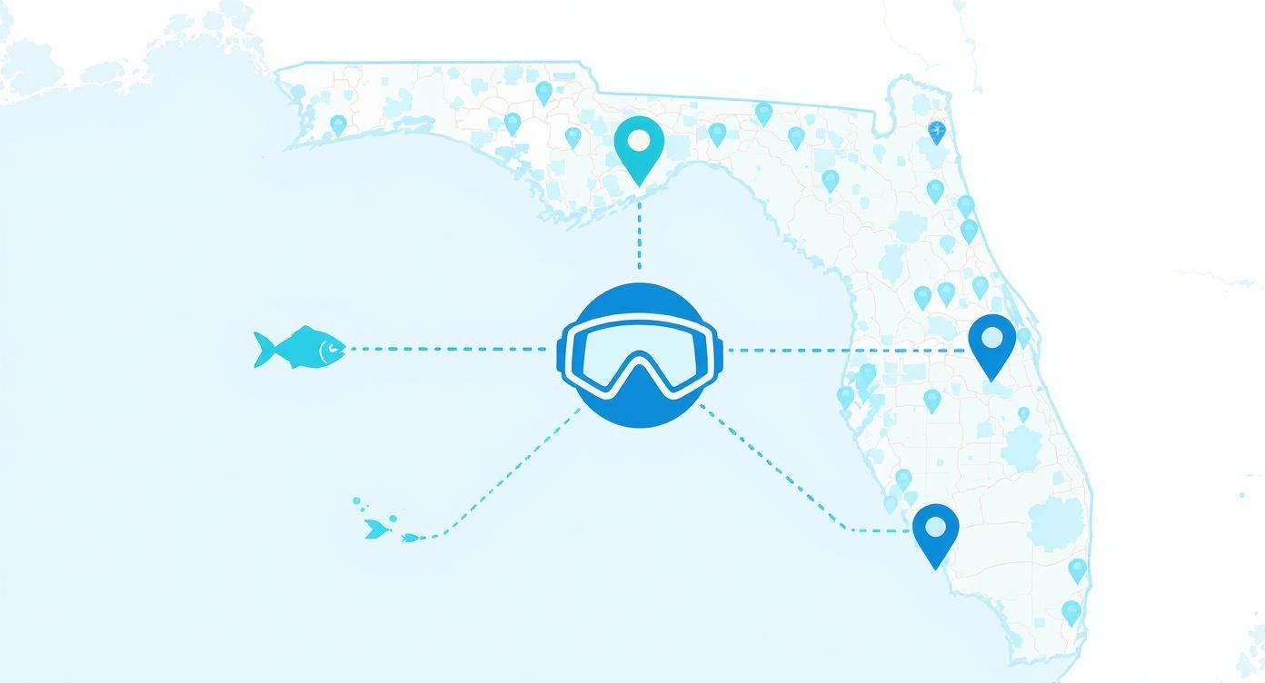 Infographic about snorkeling in florida