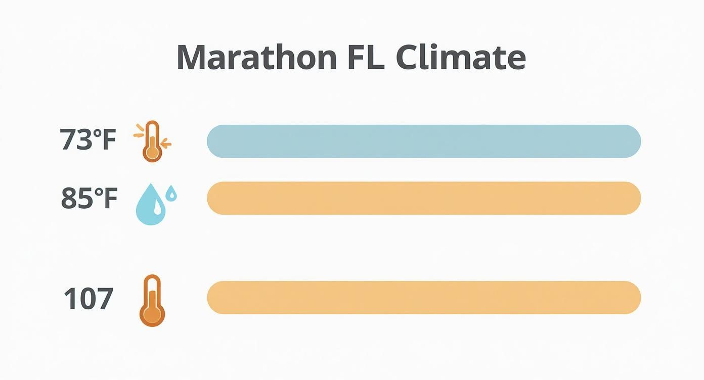 Infographic about sunset in marathon fl