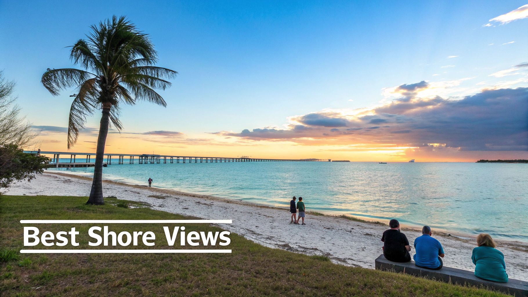 A beautiful sunset over the water in Marathon, FL