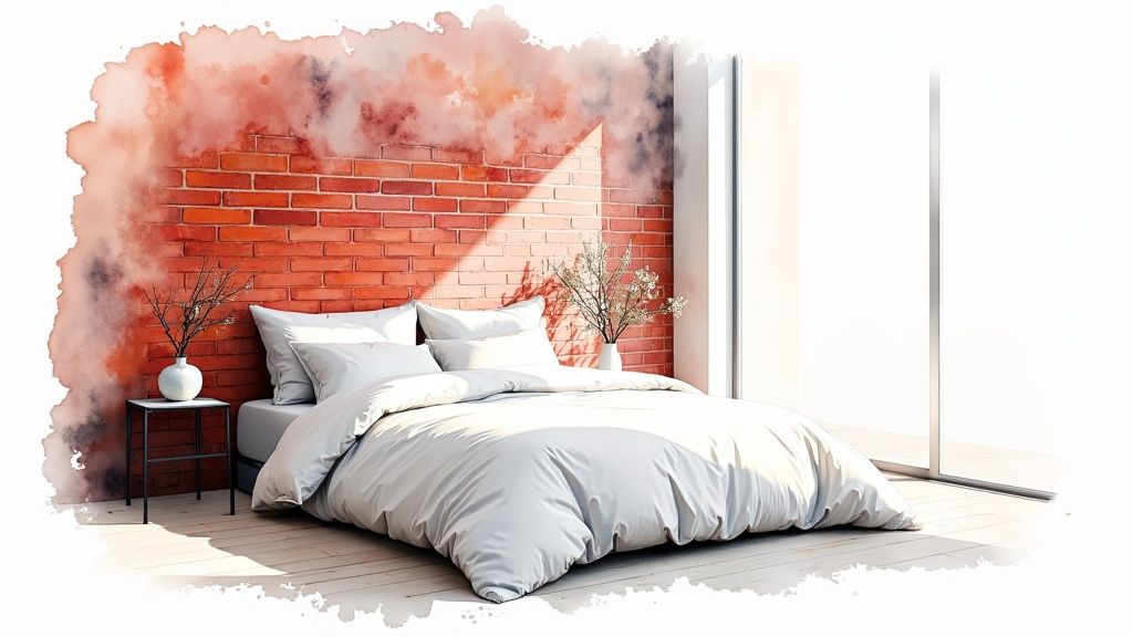 Raw Brick Accent Walls