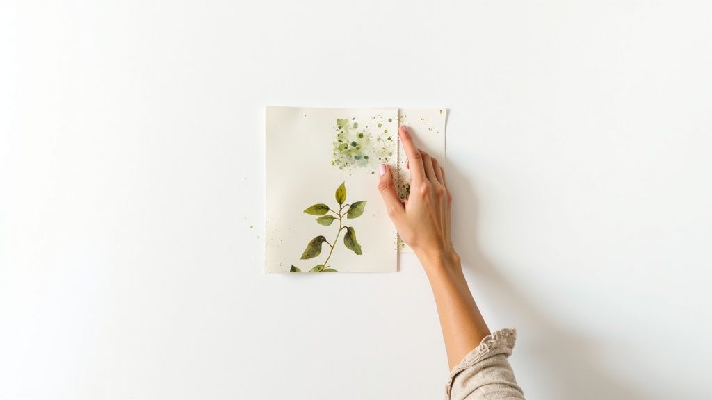 Accent Wall with Peel-and-Stick Wallpaper