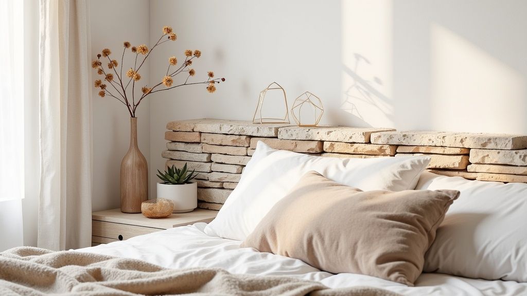 Stone Accent Wall or Headboard