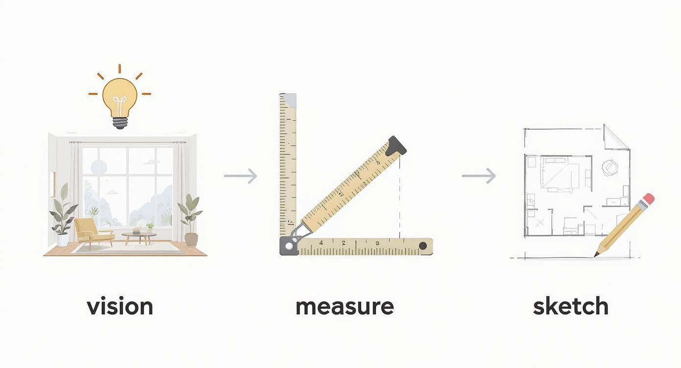 Infographic about how to design a room
