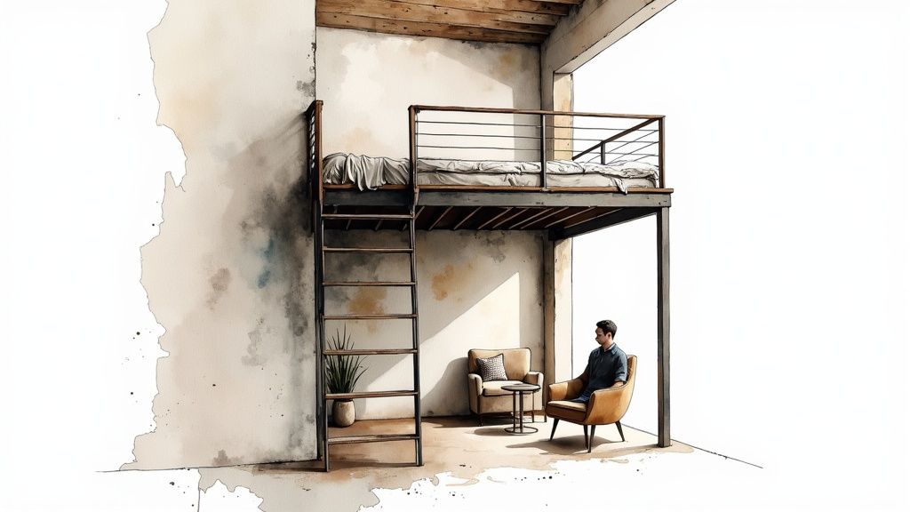 Loft-Style Layout - Vertical Space Utilization