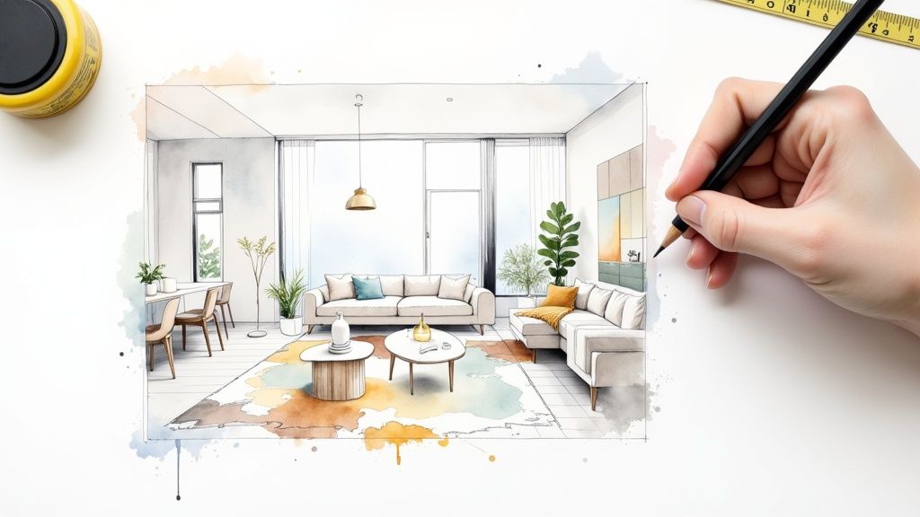 Mastering Interior Sketch Design for AI