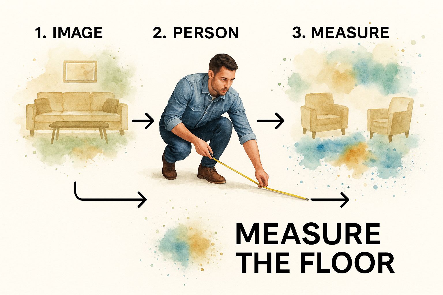 Infographic about how to choose the right rug size