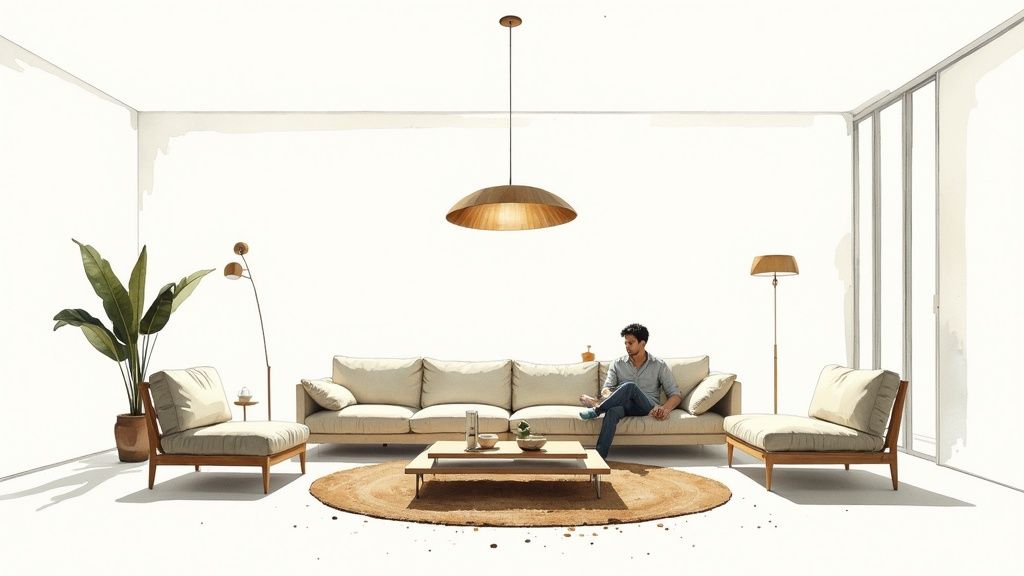 Central radial layout