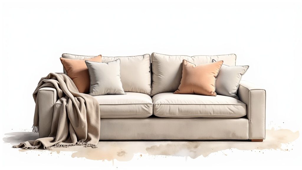 Throw Pillow and Blanket Layering