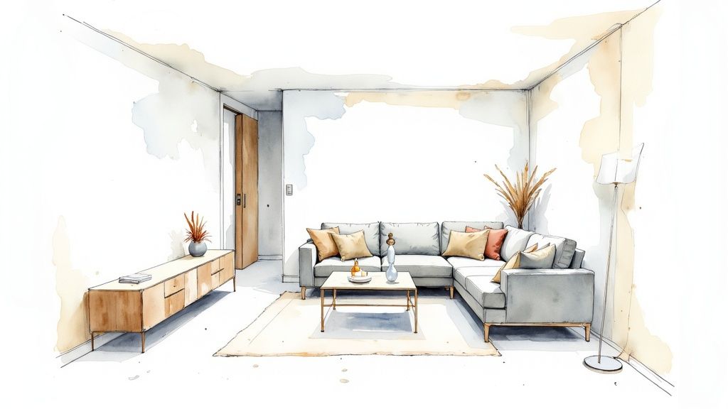 Hand-Drawn Perspective Sketches