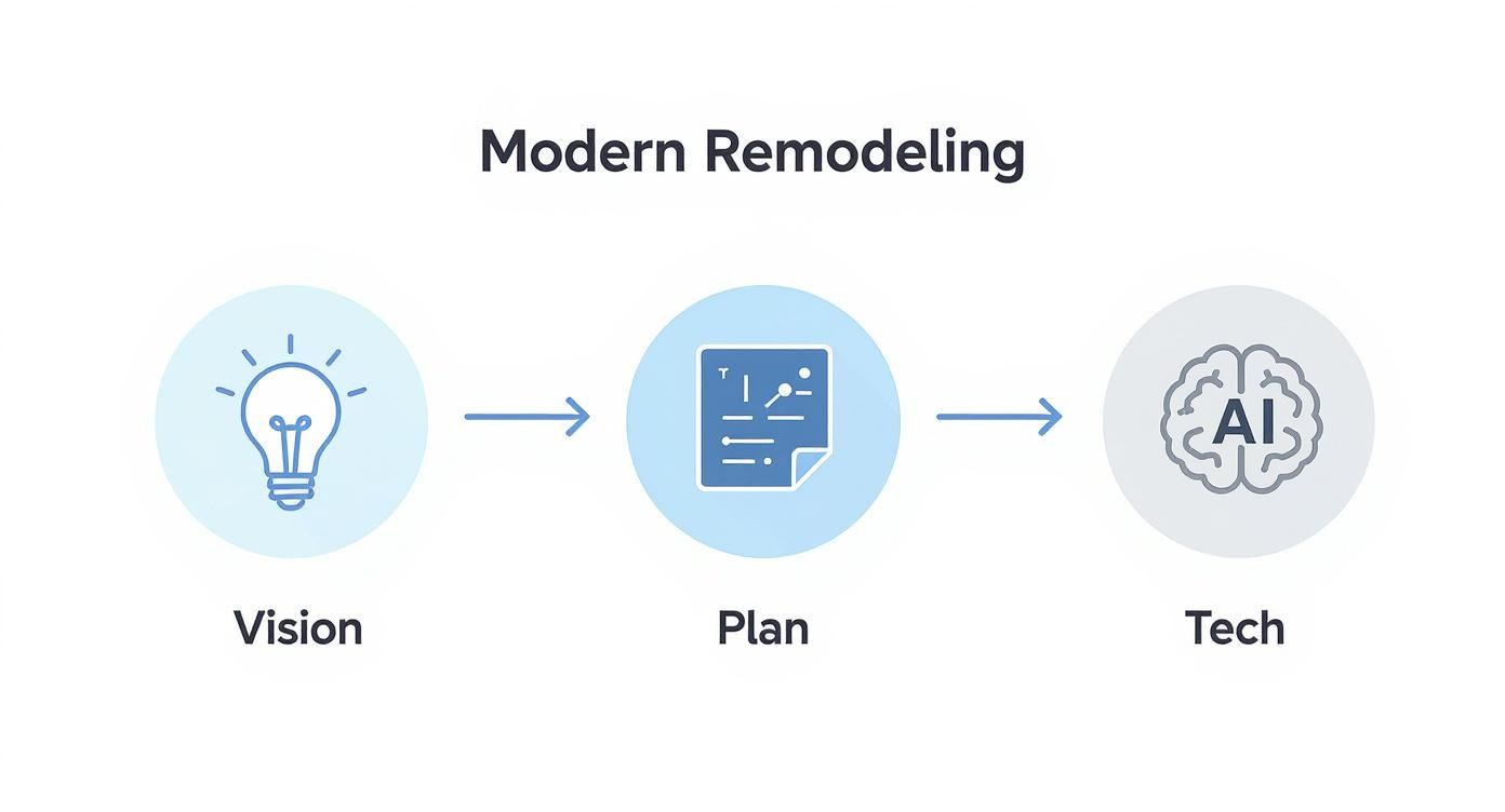 Infographic about modern home remodeling