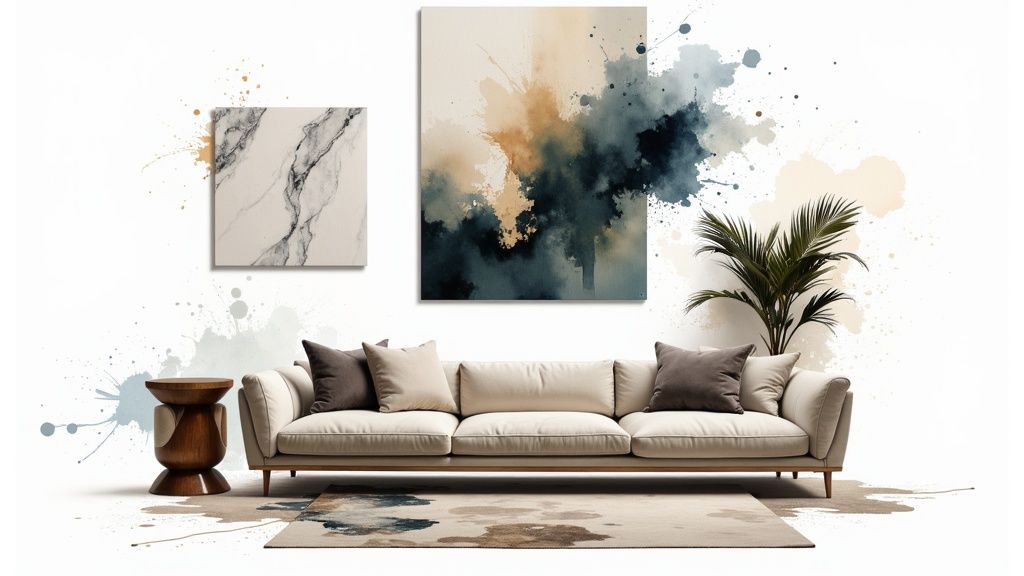 Luxury Contemporary Living Room Mood Board