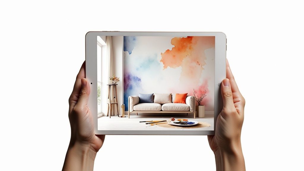 Using a paint color visualizer: choose perfect hues