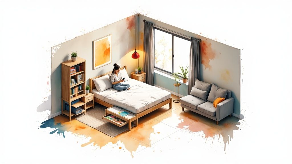 How to Organize a Small Studio Apartment & Maximize Space
