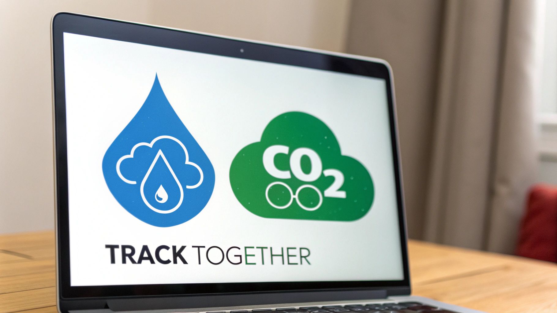 A business professional presenting a sustainability report with integrated water and carbon data charts to a diverse group of stakeholders in a modern office.