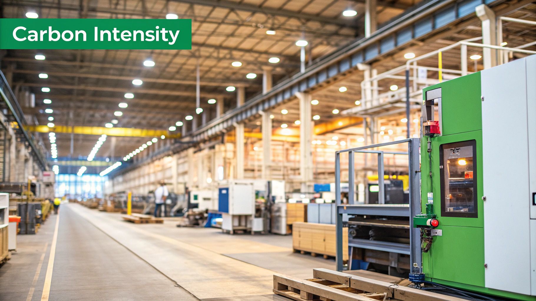 A modern, clean manufacturing facility with automated machinery.