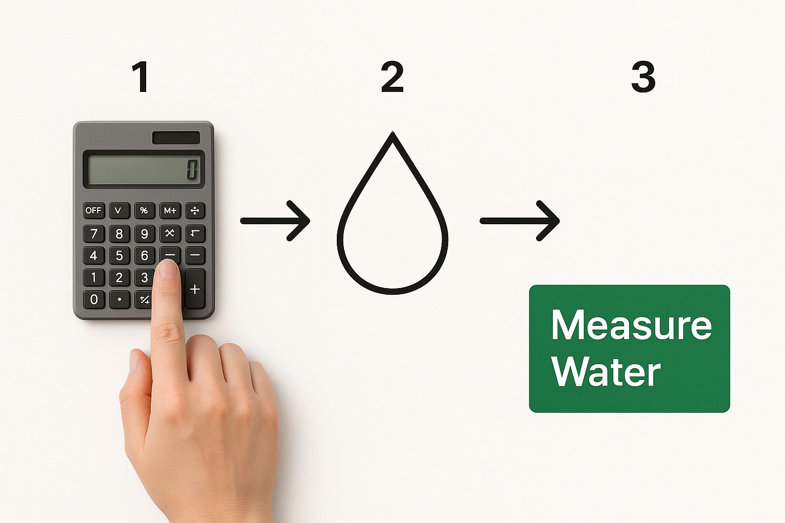 Infographic about how to track water footprint alongside carbon