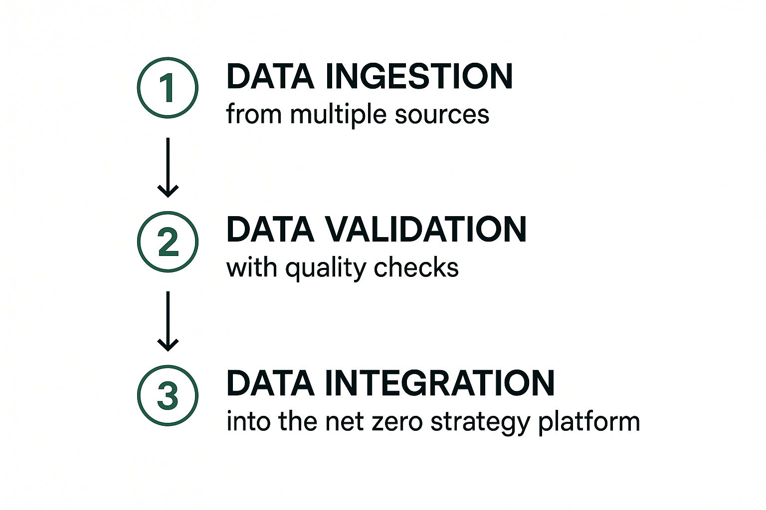 Infographic about net zero strategy platform