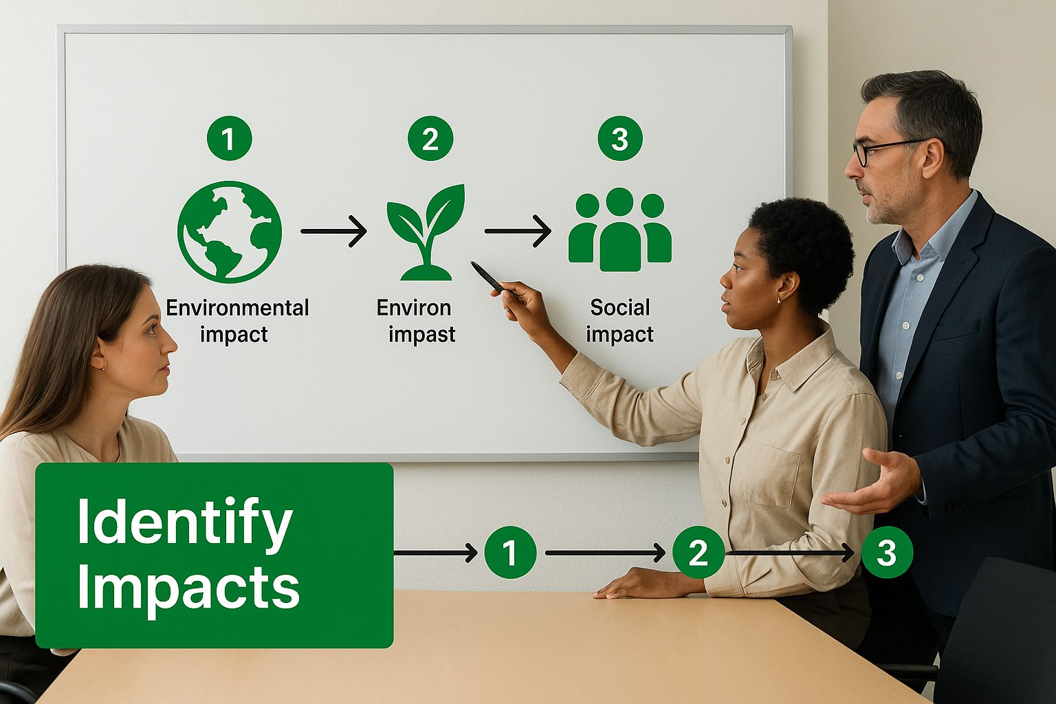 Infographic about double materiality assessment explained