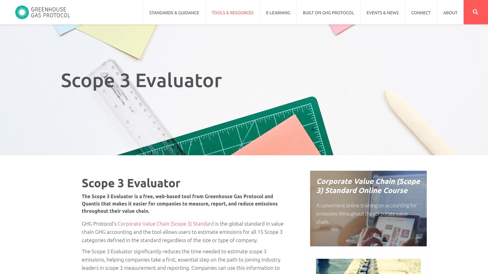 GHG Protocol – Scope 3 Evaluator