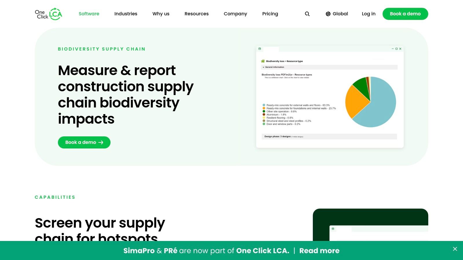 One Click LCA – Biodiversity Supply Chain Stress Tool