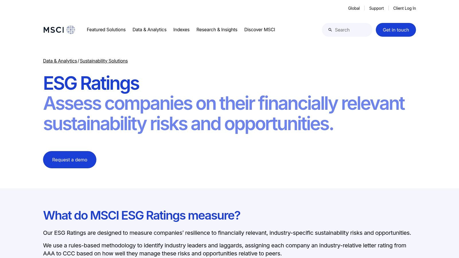MSCI ESG Ratings