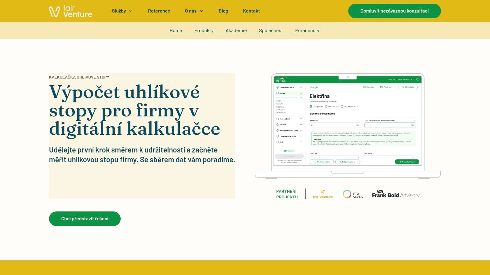 Impact Metrics (CZ) – Digital Carbon Calculator for Companies