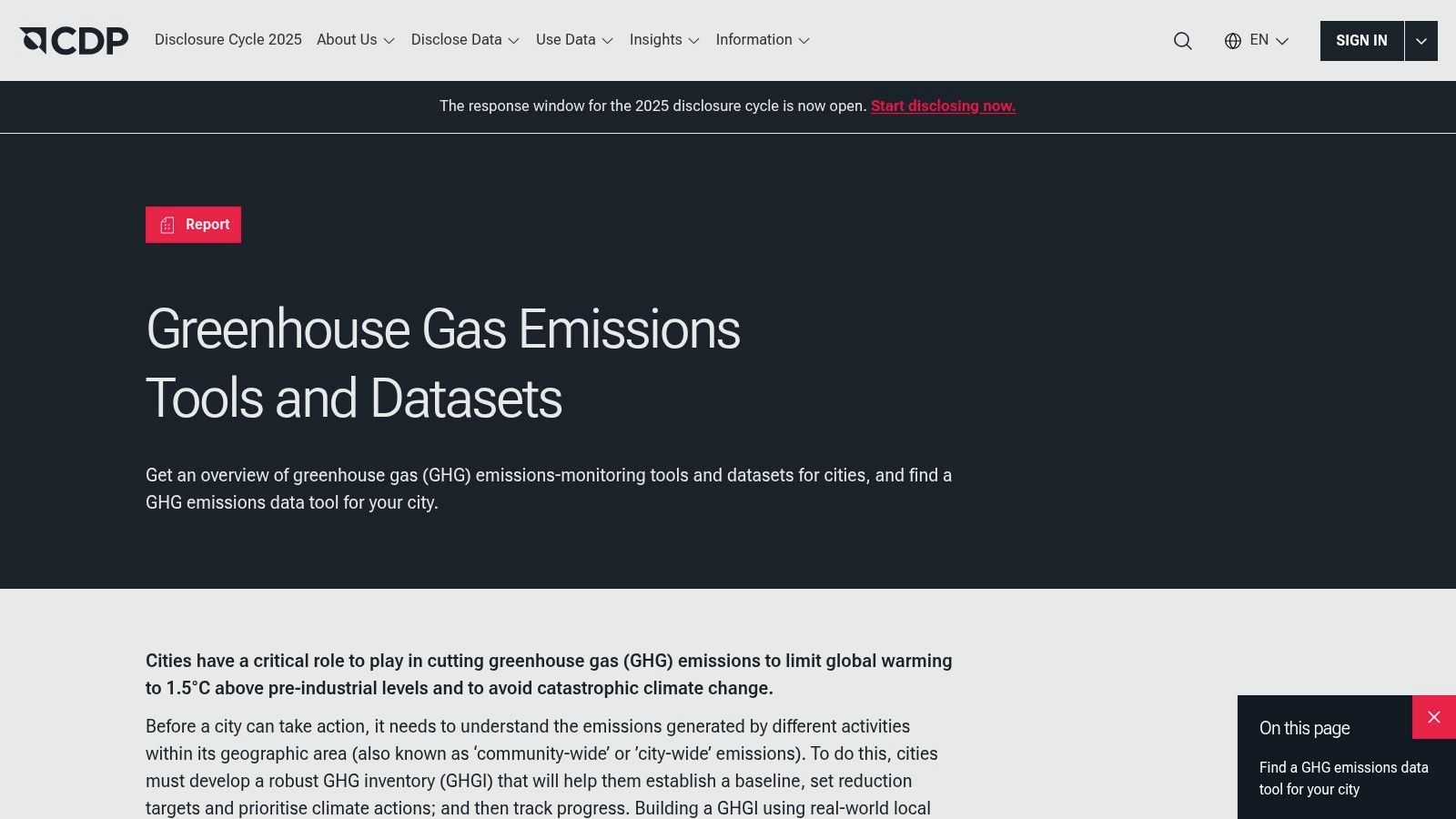 CDP – OpenGHGMap