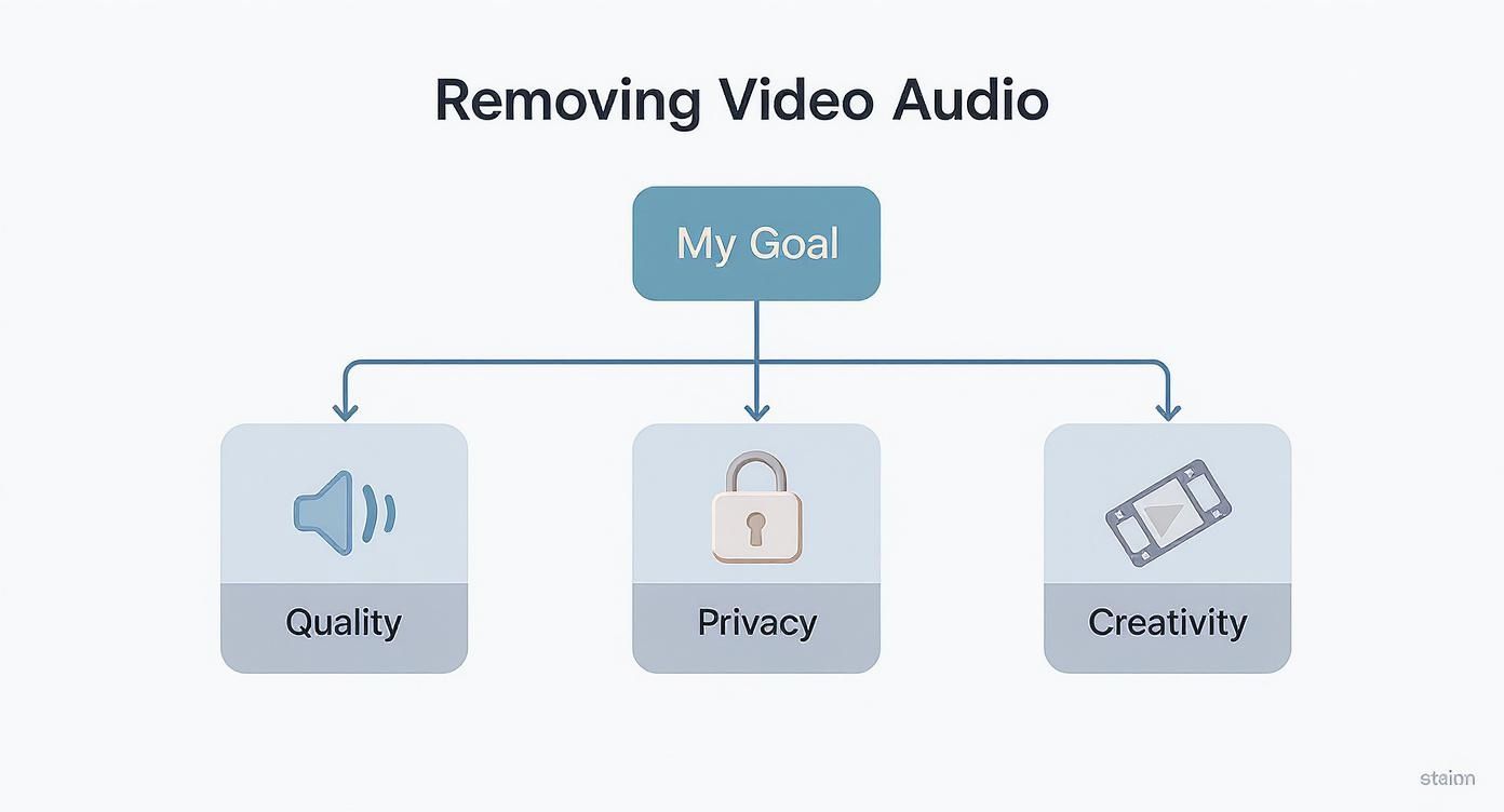 Infographic about video sound delete