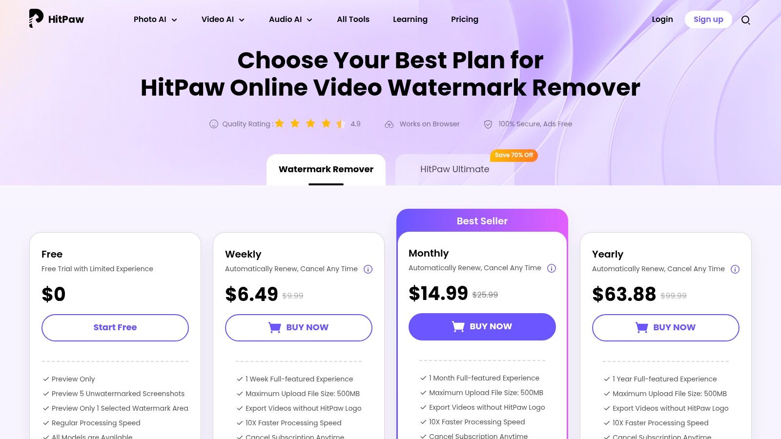 HitPaw Online Video Watermark Remover (browser-based)