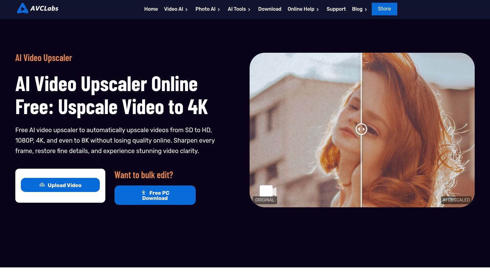 AVCLabs – Online AI Video Upscaler + Desktop Video Enhancer AI