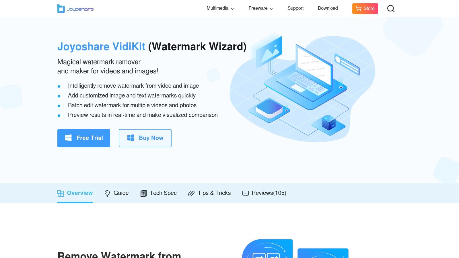 Joyoshare VidiKit – Watermark Wizard (Windows/Mac desktop)