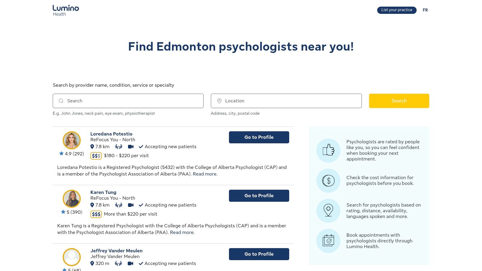 Lumino Health (Sun Life) – Edmonton Psychologists