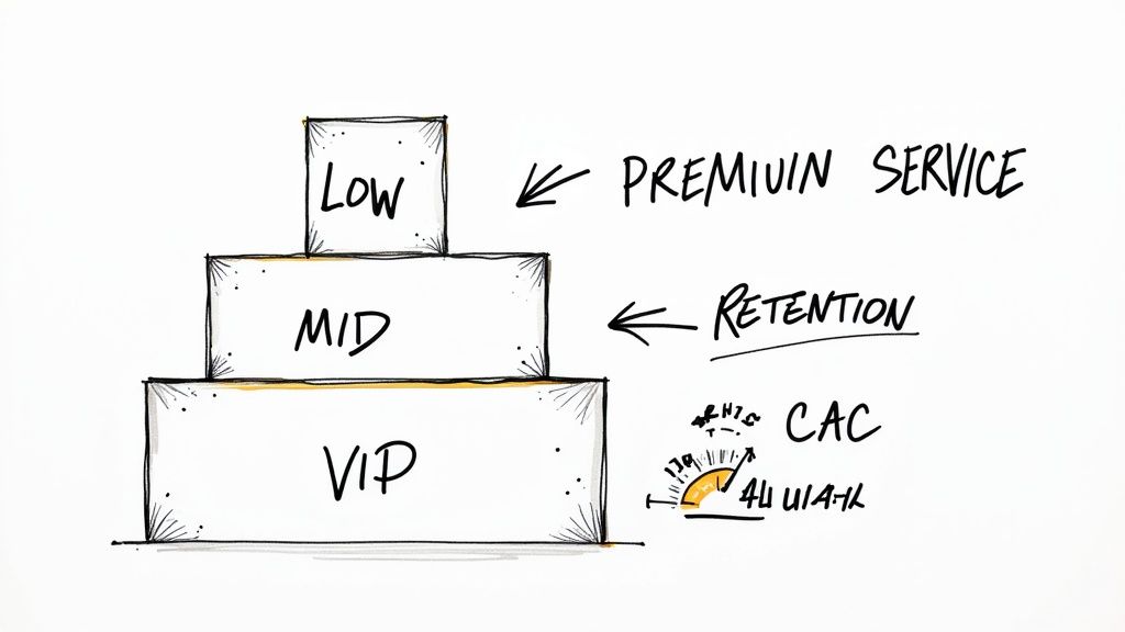 A person pointing at a tablet screen displaying financial charts and graphs, indicating strategic action.