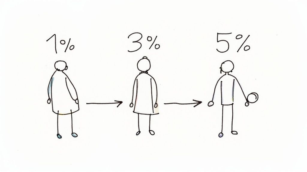 A screenshot from Facebook Ads Manager showing the creation of a Lookalike Audience, with sliders to select the audience size from 1% to 10%.